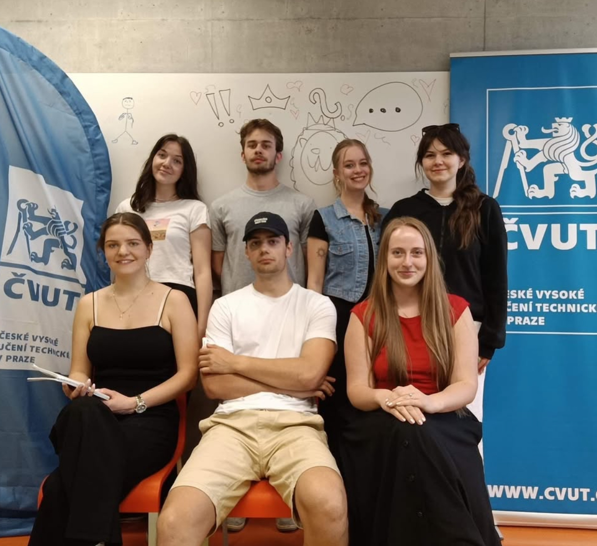 Students socializing in hallway