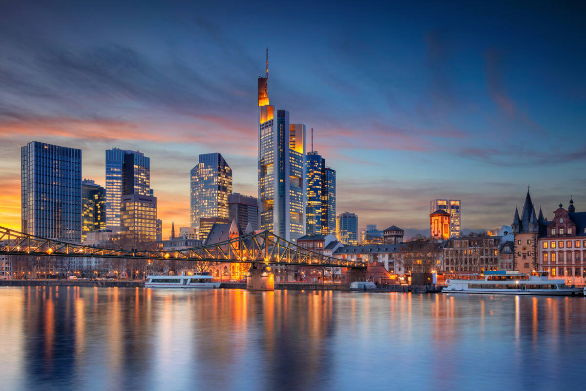Frankfurt, Eiserner Steg köprüsü, Almanya